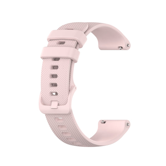 For Samsung Galaxy Watch 4 40mm / 44mm 20mm Checkered Silicone Watch Band(Pink) by bashfashion