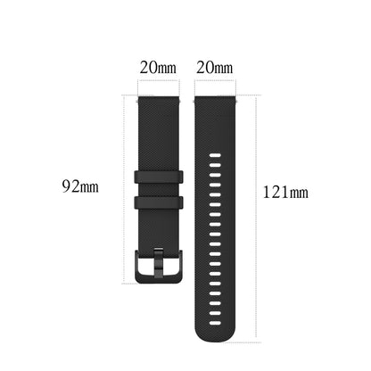For Samsung Galaxy Watch 4 40mm / 44mm 20mm Checkered Silicone Watch Band(Grey) by bashfashion