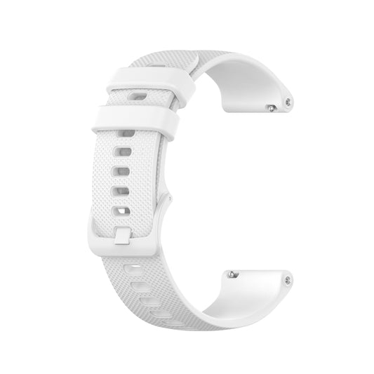 For Samsung Galaxy Watch 42mm 20mm Checkered Silicone Watch Band(White) by bashfashion
