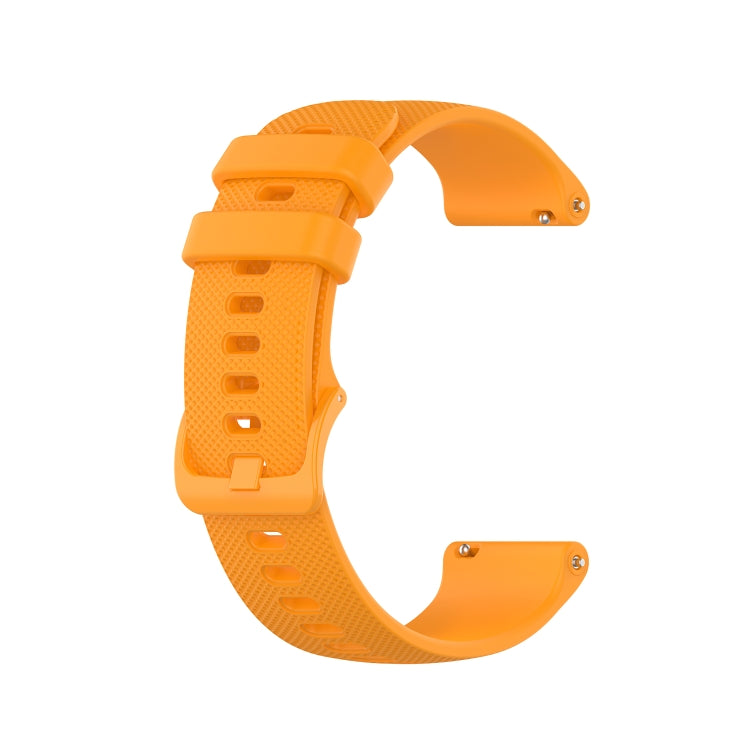 For Samsung Galaxy Watch 42mm 20mm Checkered Silicone Watch Band(Yellow) by bashfashion