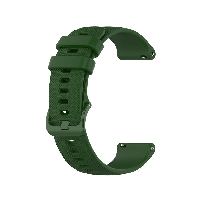 For Samsung Galaxy Watch 42mm 20mm Checkered Silicone Watch Band(Amy green) by bashfashion