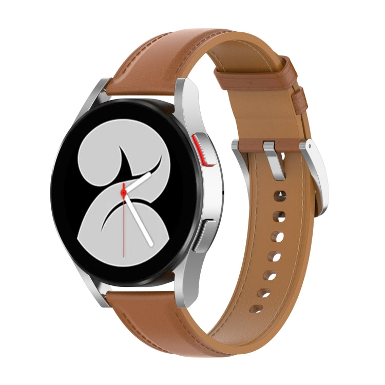 For Samsung Galaxy Gear S2 Classic Calf Texture Sewing Thread Watch Band(Light Brown) by bashfashion