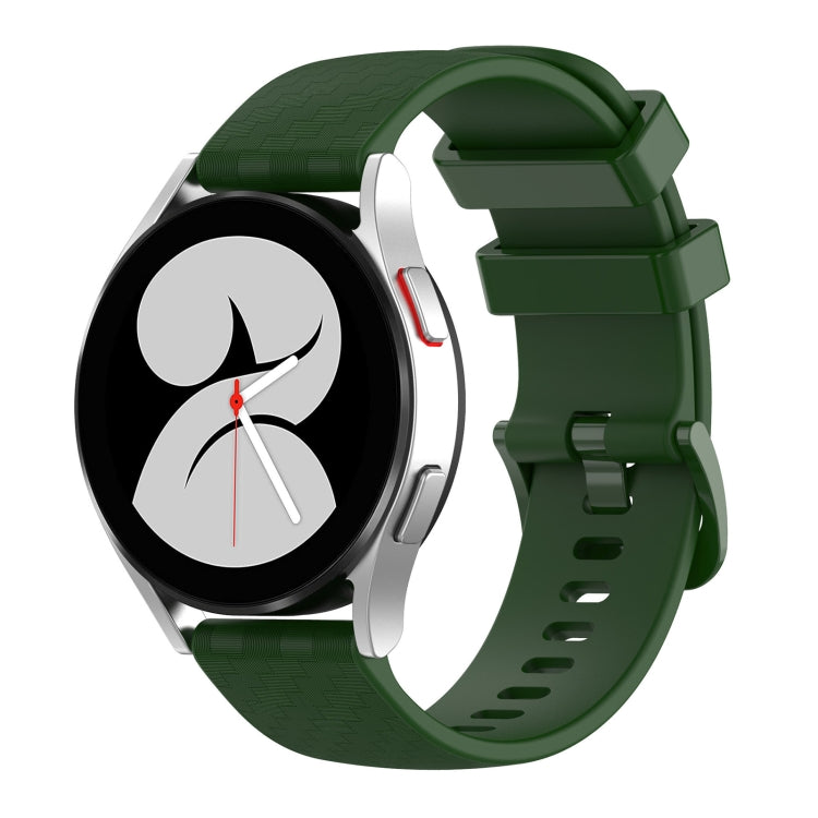 For Huawei Watch GT3 42mm 20mm Carbon Fiber Striped Silicone Watch Band(Amy Green) by bashfashion