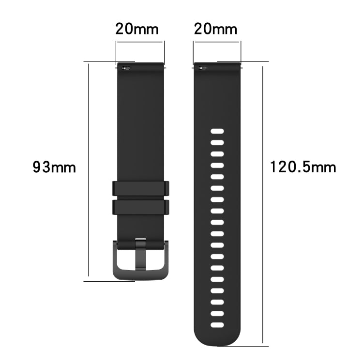 For Honor Magic Watch2 42mm 20mm Carbon Fiber Striped Silicone Watch Band(Water Duck) by bashfashion