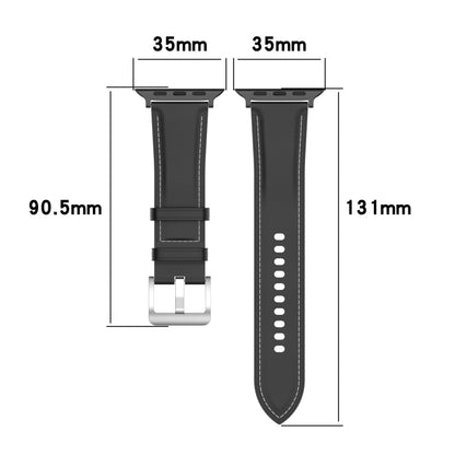22mm Top Layer Cowhide Sewing Strap For Apple Watch Ultra 49mm&Watch Ultra 2 49mm / Series 9&8&7 45mm / SE 3&SE 2&6&SE&5&4 44mm / 3&2&1 42mm(Dark Brown) by bashfashion