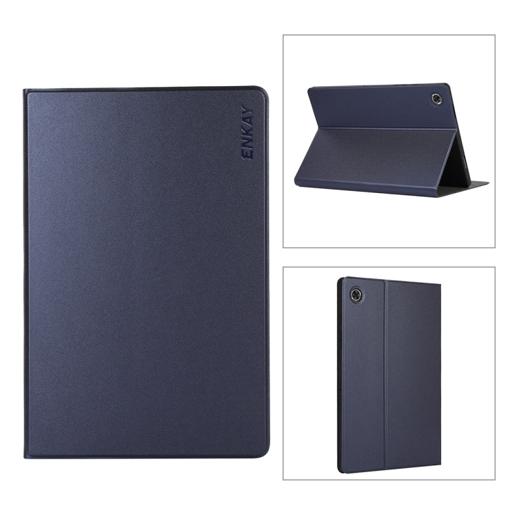 For Samsung Galaxy Tab A8 10.5 2021 X200/X205 ENKAY Leather Stand Smart Tablet Case(Dark Blue) by ENKAY