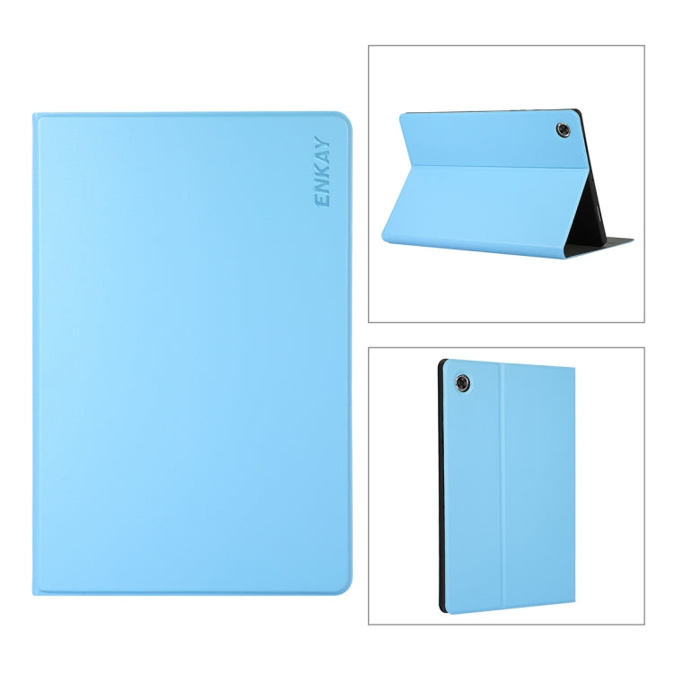 For Samsung Galaxy Tab A8 10.5 2021 X200/X205 ENKAY Leather Stand Smart Tablet Case(Light Blue) by ENKAY