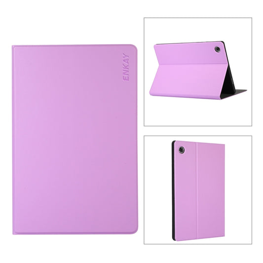 For Samsung Galaxy Tab A8 10.5 2021 X200/X205 ENKAY Leather Stand Smart Tablet Case(Purple) by ENKAY