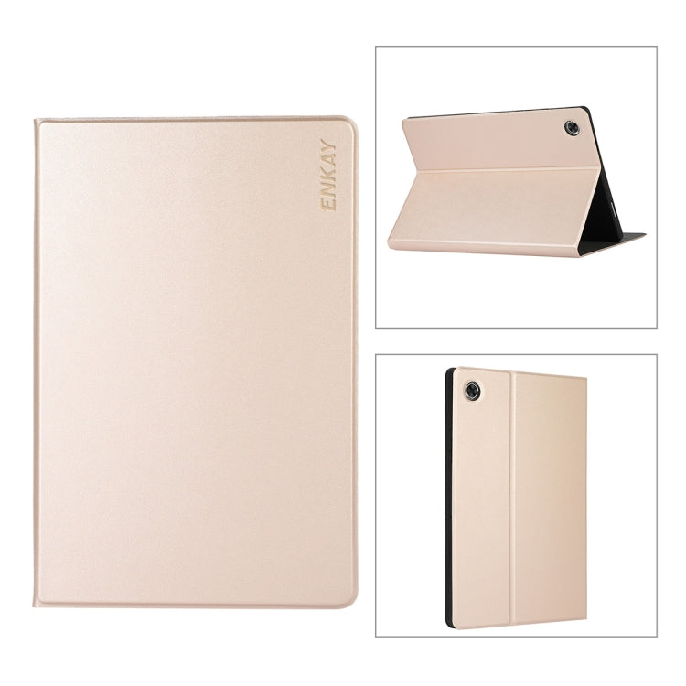 For Samsung Galaxy Tab A8 10.5 2021 X200/X205 ENKAY Leather Stand Smart Tablet Case(Gold) by ENKAY