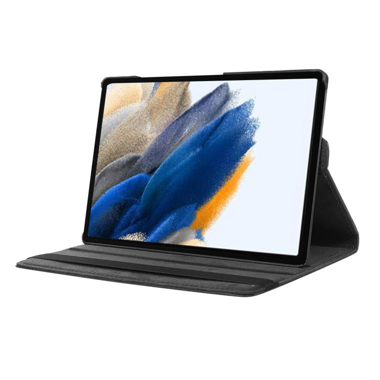 For Samsung Galaxy Tab A8 10.5 2021 X200/X205 ENKAY 360 Degree Rotation Litchi Leather Smart Case(Black) by ENKAY