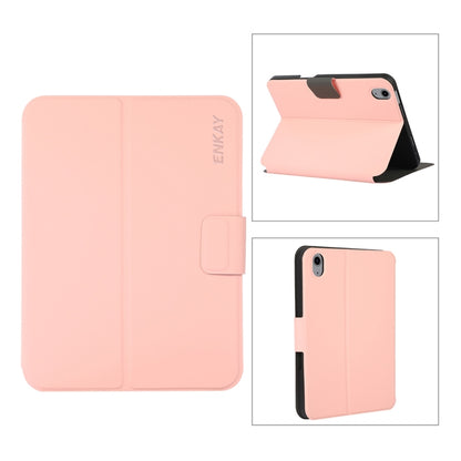 For iPad mini 2024 / mini 6 ENKAY Leather Stand Smart Tablet Case(Pink) by ENKAY