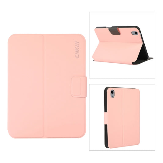 For iPad mini 2024 / mini 6 ENKAY Leather Stand Smart Tablet Case(Pink) by ENKAY