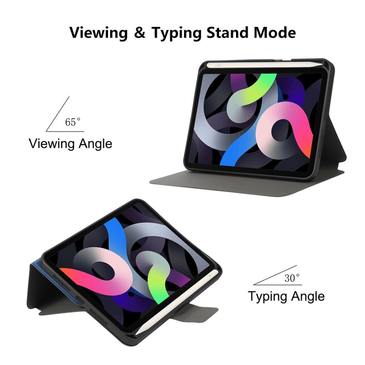 For iPad mini 2024 / mini 6 ENKAY Leather Stand Smart Tablet Case(Dark Blue) by ENKAY