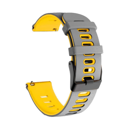 For Honor Watch GS 3 22mm Mixed-Color Silicone Watch Band(Grey+Yellow) by bashfashion