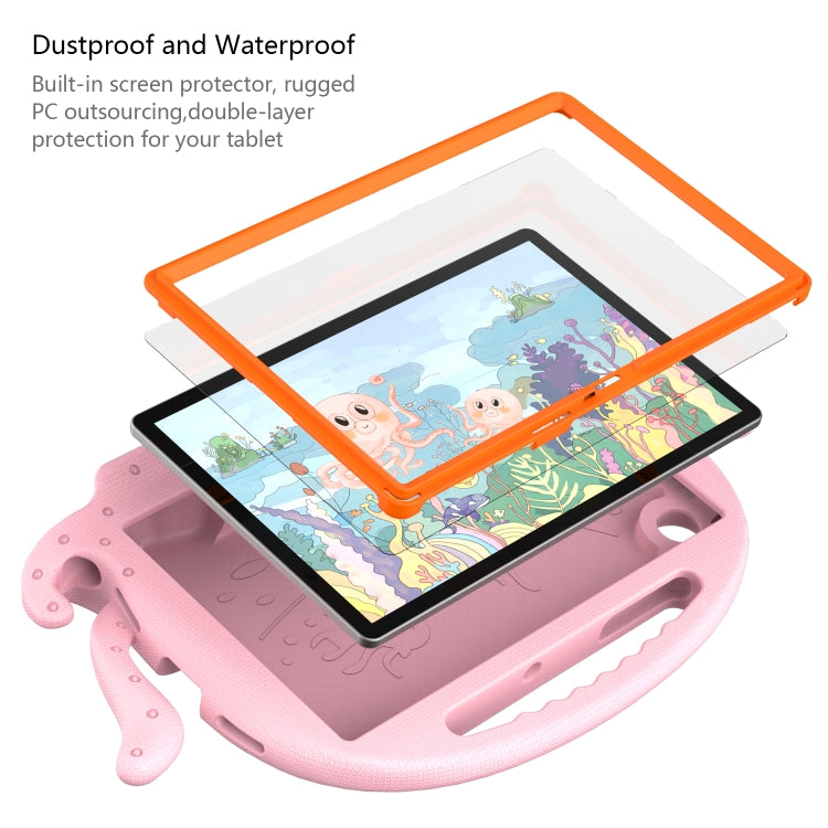 For Samsung Galaxy Tab A7 10.4 T500 / T505 Octopus Style EVA + PC Tablet Case with Strap(Pink) by bashfashion