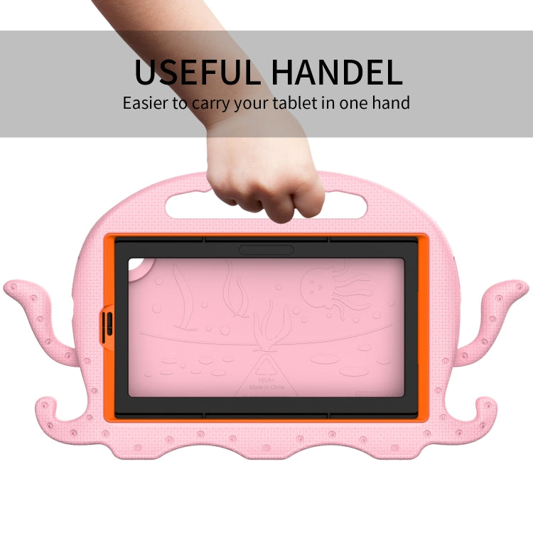 For Samsung Galaxy Tab A7 Lite 8.7 T220 / T225 Octopus EVA + PC Tablet Case with Strap(Pink) by bashfashion