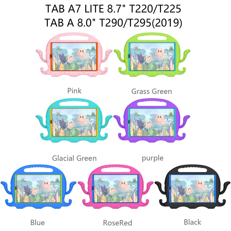 For Samsung Galaxy Tab A7 Lite 8.7 T220 / T225 Octopus EVA + PC Tablet Case with Strap(Pink) by bashfashion