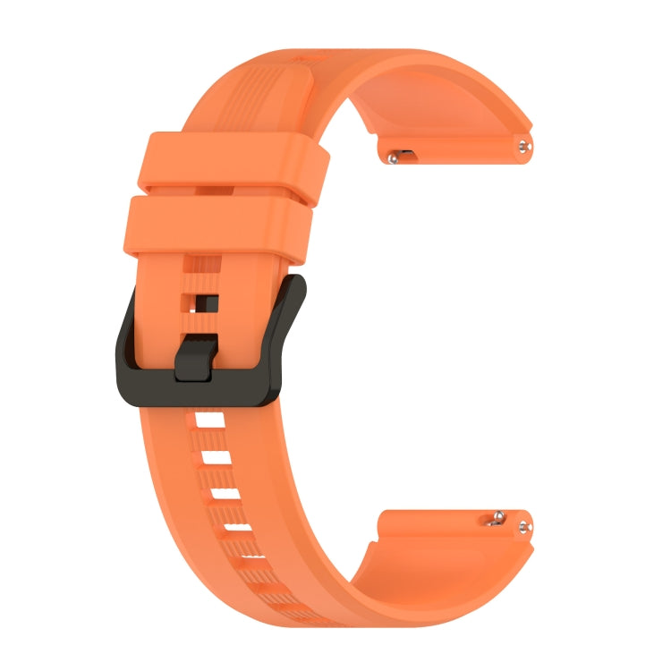 For Huawei Watch GT2 46MM 22mm Vertical Silicone Watch band(Orange) by bashfashion