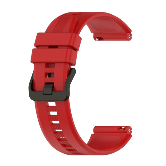 For Huawei Watch GT2 46MM 22mm Vertical Silicone Watch band(Red) by bashfashion
