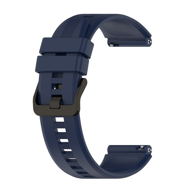 For Huawei Watch GT2 46MM 22mm Vertical Silicone Watch band(Dark Blue) by bashfashion
