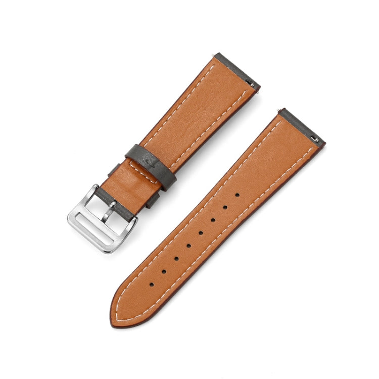 For Huawei Watch GT3 46MM 22mm Contrast Pin Buckle Leather Watch Band(Blue+Pattern) by bashfashion