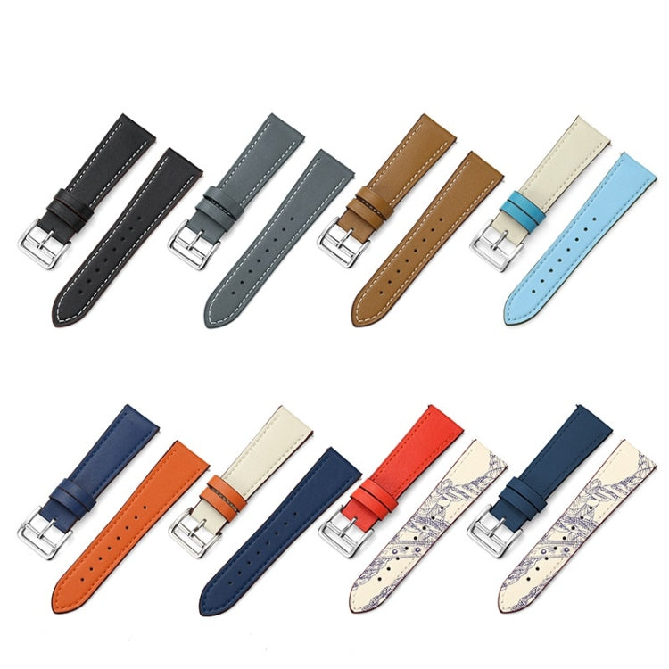 For Huawei Watch3/Watch3 Pro 22mm Supershift Contrast Pin Buckle Leather Watch Band(Blue+Pattern) by bashfashion