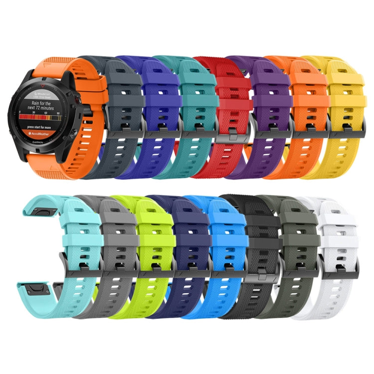For Garmin Fenix 7 22mm Silicone Watch Band(Amy Green) by bashfashion
