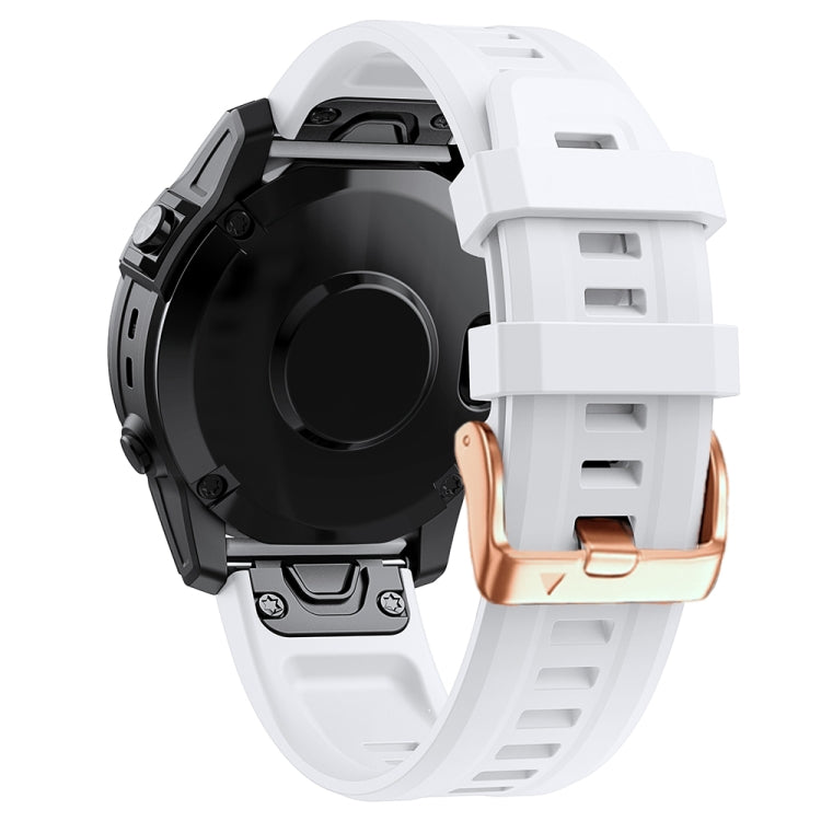 For Garmin Fenix 5S Plus 20mm Silicone Watch Band(White) by bashfashion