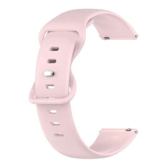 For Samsung Galaxy Watch4 40mm/44mm 20mm Solid Color Silicone Watch Band(Pink) by bashfashion