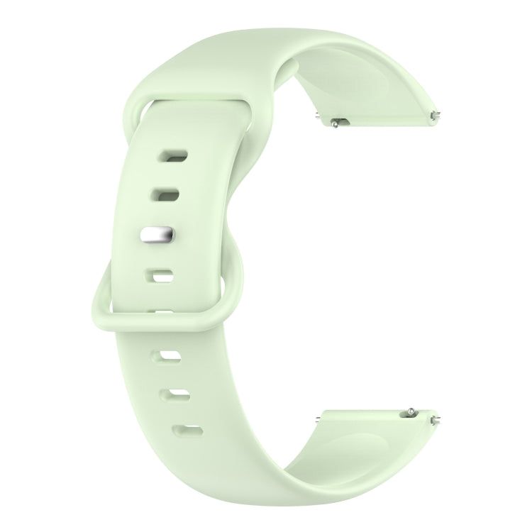 For Samsung Galaxy Watch4 40mm/44mm 20mm Solid Color Silicone Watch Band(Green) by bashfashion