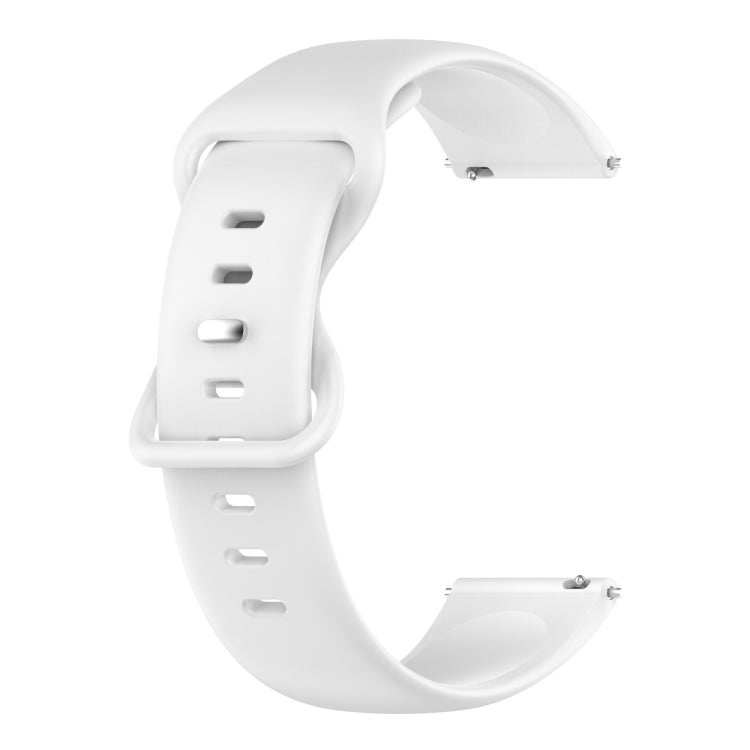 For Samsung Galaxy Watch4 40mm/44mm 20mm Solid Color Silicone Watch Band(White) by bashfashion