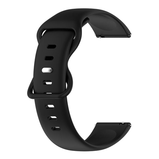 For Samsung Galaxy Watch4 40mm/44mm 20mm Solid Color Silicone Watch Band(Black) by bashfashion