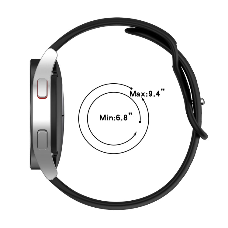 For Samsung Galaxy Watch4 40mm/44mm 20mm Solid Color Silicone Watch Band(Grey) by bashfashion