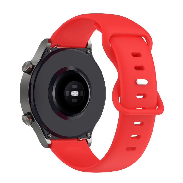 For Huawei Watch GT2 46mm 22mm Solid Color Silicone Watch Band(Navy Blue) by bashfashion