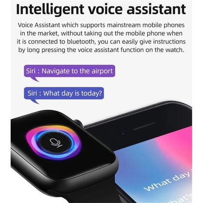 T500 Plus 1.54 inch Color Screen Smart Watch,Support Heart Rate Monitoring/Blood Pressure Monitoring(Pink) by bashfashion