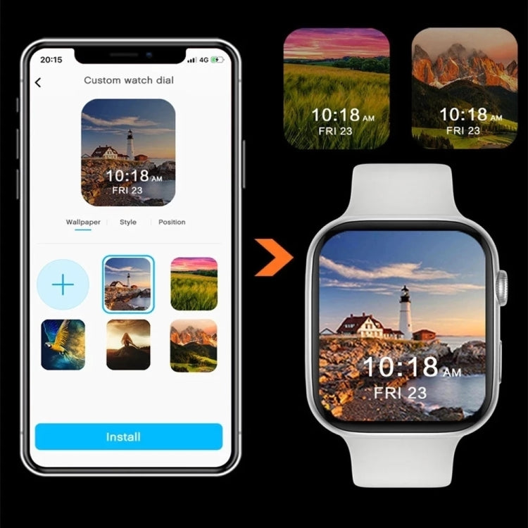 T500 Plus 1.44 inch Color Screen Smart Watch,Support Heart Rate Monitoring/Blood Pressure Monitoring(Black) by bashfashion