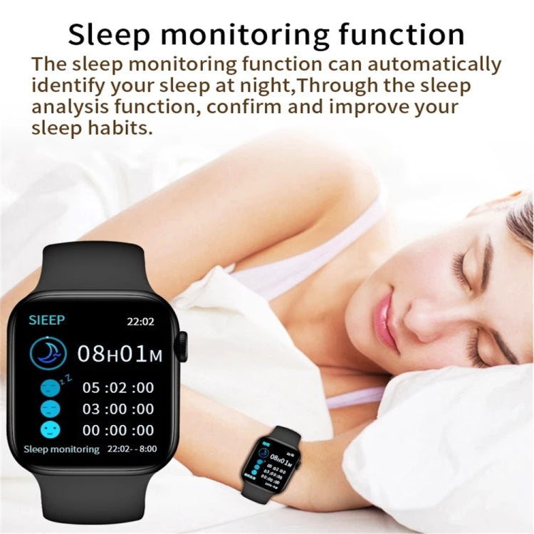 T500 Plus 1.44 inch Color Screen Smart Watch,Support Heart Rate Monitoring/Blood Pressure Monitoring(Black) by bashfashion