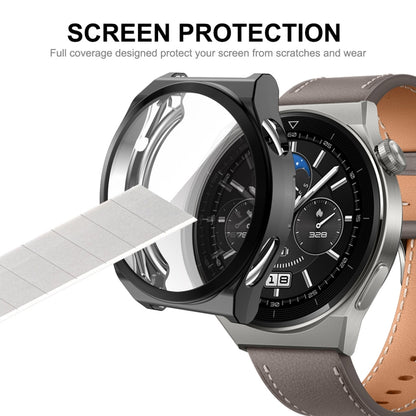 For Huawei Watch GT 3 Pro 46mm ENKAY Full Coverage Electroplated Soft TPU Case with Screen Protection(Grey) by ENKAY