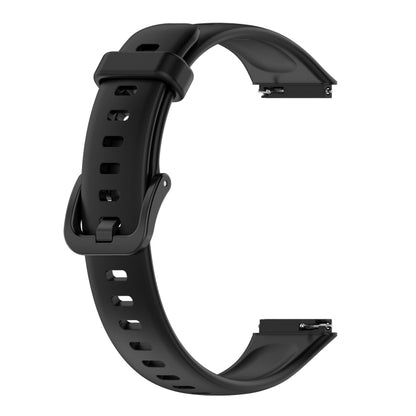 For Huawei Band 7 Solid Color Silicone Watch Band(Black) by bashfashion