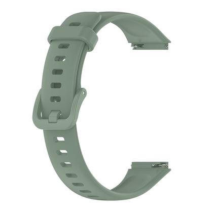 For Huawei Band 7 Solid Color Silicone Watch Band(Grayish Green) by bashfashion