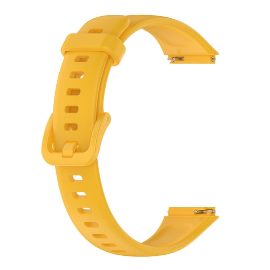 For Huawei Band 7 Solid Color Silicone Watch Band(Yellow) by bashfashion