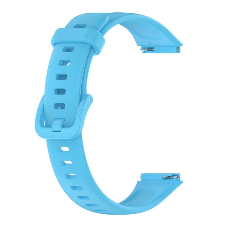 For Huawei Band 7 Solid Color Silicone Watch Band(Blue) by bashfashion