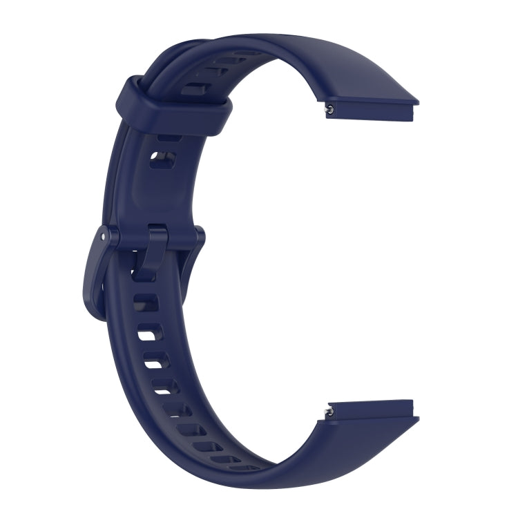 For Huawei Band 7 Solid Color Silicone Watch Band(Dark Blue) by bashfashion