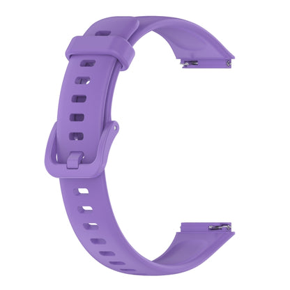 For Huawei Band 7 Solid Color Silicone Watch Band(Purple) by bashfashion