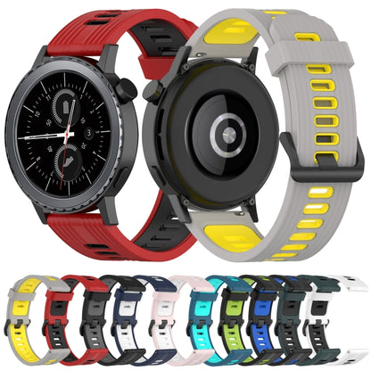 For Samsung Gear S2 Classic 20mm Vertical Pattern Two-Color Silicone Watch Band(White+Black) by bashfashion