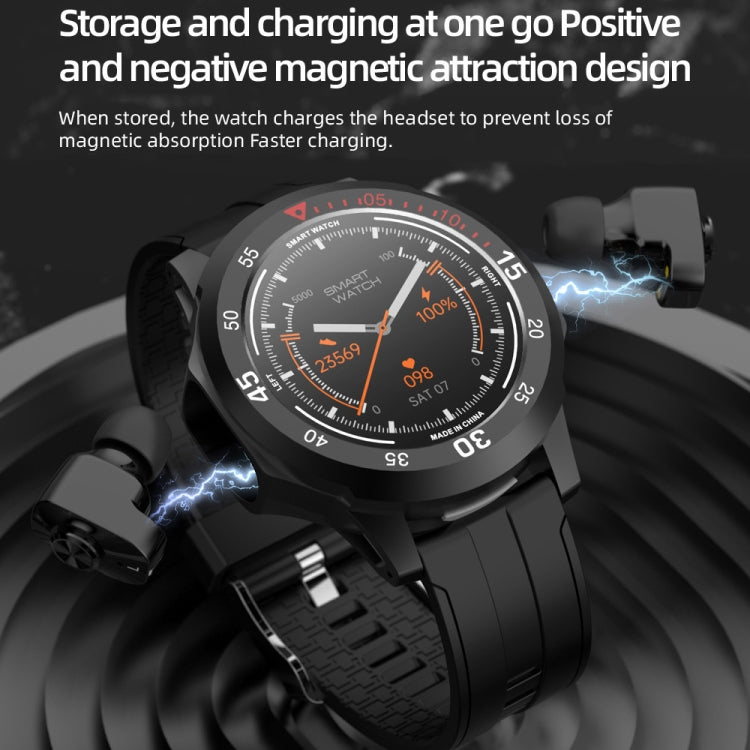 N16 1.28 inch Color Screen Smart Watch,Support Heart Rate Monitoring/Blood Pressure Monitoring(Black) by bashfashion