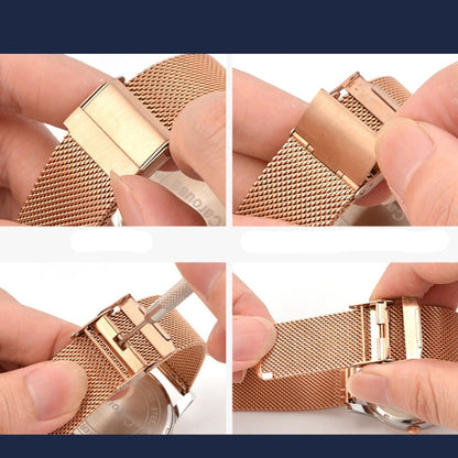 For Huawei Watch GT 3 Pro 46mm 22mm Milan Steel Mesh Double Buckle Watch Band(Silver) by bashfashion