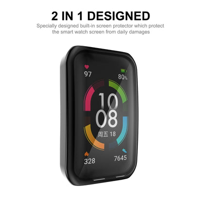 For Huawei Band 7/6 / Honor Band 6 ENKAY Hat-Prince Full Coverage Electroplated Soft TPU Case with Screen Protection(Rose Gold) by ENKAY