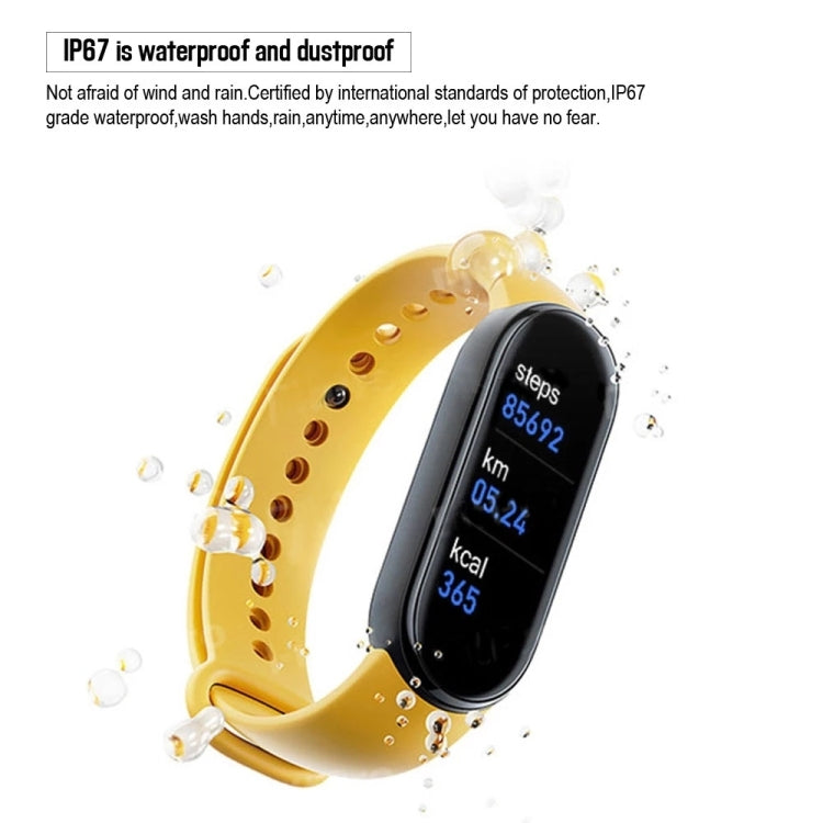 M7 0.96 inch Color Screen Smart Watch,Support Heart Rate Monitoring/Blood Pressure Monitoring(Yellow) by bashfashion