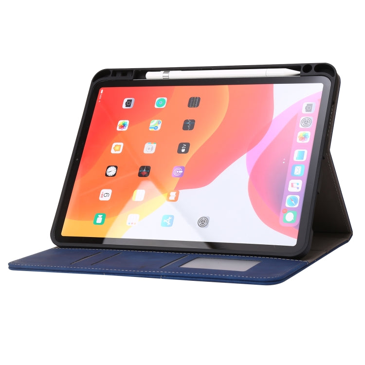 Calf Texture Horizontal Flip Leather Tablet Case For iPad Air 2022 / 2020 10.9(Dark Blue) by bashfashion